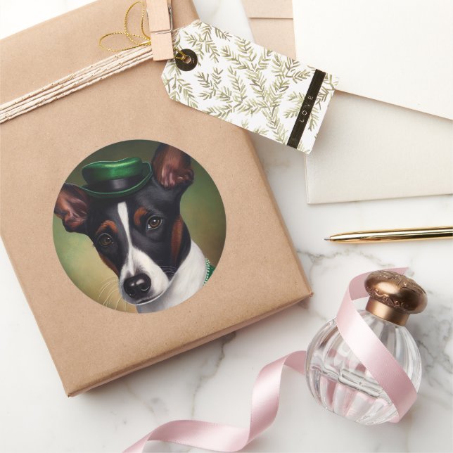 Adesivo Rat Terrier Dog na Rua. (Presentear)