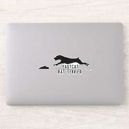 Adesivo Rat terrier fast-cat lure coursing sticker