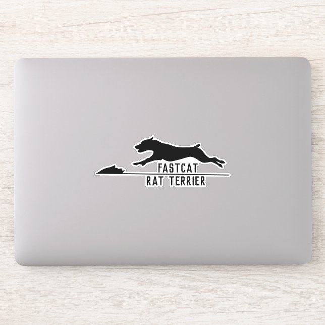 Adesivo Rat terrier fast-cat lure coursing sticker (Computador)