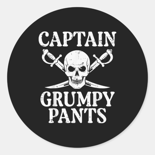 Adesivo Rate Captain Mpy Pants Funny Humor Quote Men Women (Frente)