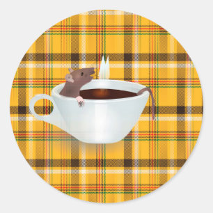 Adesivo rato de café