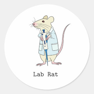 Adesivo rato de laboratório de ciência genética