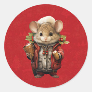 Adesivo Rato de Natal