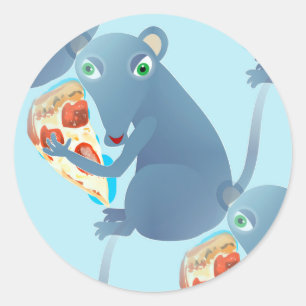 Adesivo rato de pizza