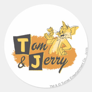 Adesivo Rato de Tom e de Jerry no logotipo da pata