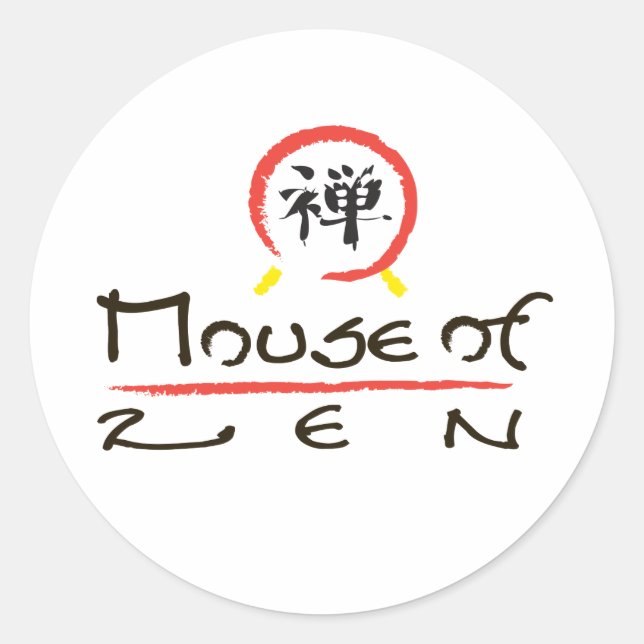 Adesivo Rato De Vinheta Redonda Zen (Frente)