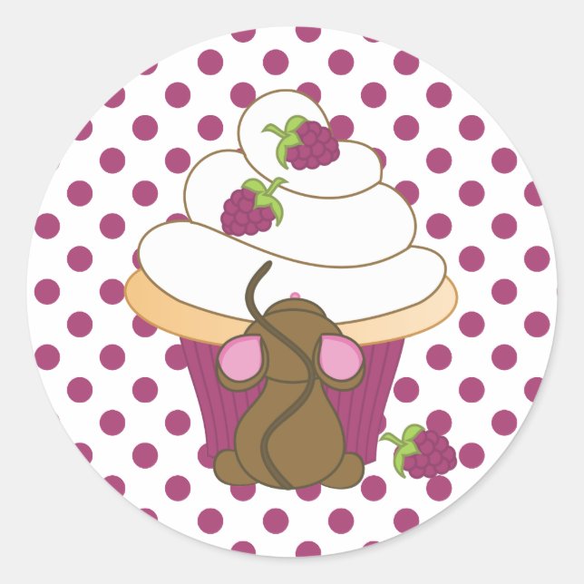 Adesivo Rato e Cupcake (Frente)
