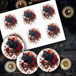 Adesivo Rato Gótico com Rosas