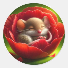 Adesivo Rato Muito Bonito Dormindo