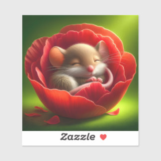 Adesivo Rato Muito Bonito Dormindo