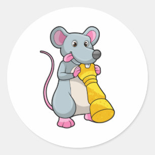 Adesivo Rato no xadrez com peão de xadrez