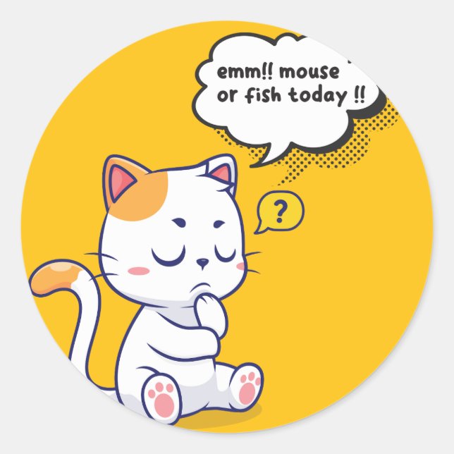 Adesivo Rato ou Peixe? - animal de estimação engraçado - G (Frente)