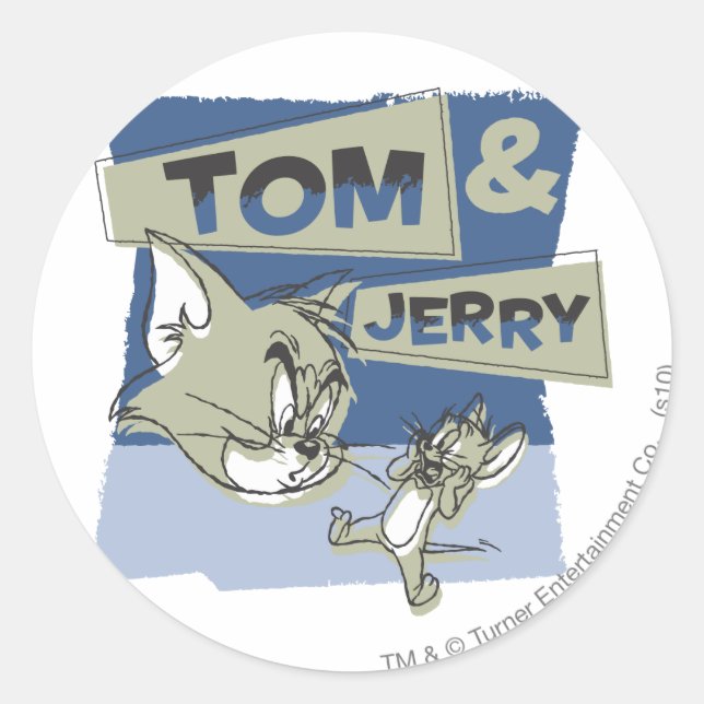 Adesivo Rato Tom e Jerry Scaredey (Frente)