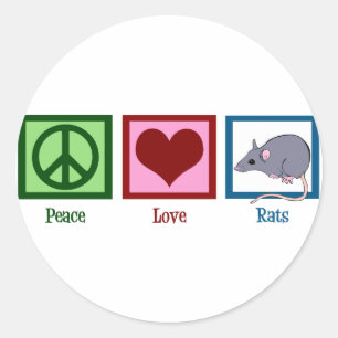 Adesivo Ratos do amor da paz
