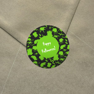 Adesivo Ratos - Padrão de horror - Ratos Crawly Verde