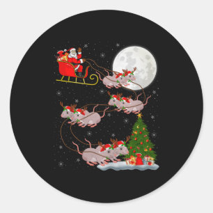 Adesivo Ratos Papai Noel Trenó Voador Divertido Mágico Nat