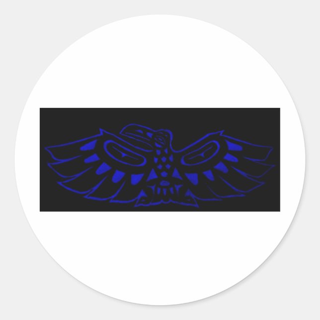 Adesivo Raven Azul Negro (Frente)