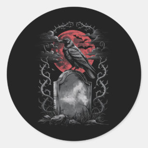 Adesivo Raven Bird Gothic Raven Art Cemetery Fantasy