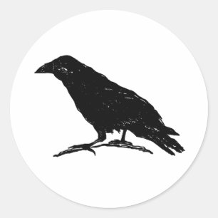 Adesivo Raven Black Bird Halloween Spooky Pintura