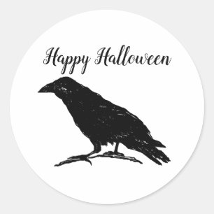 Adesivo Raven Black Bird Halloween Spooky Pintura