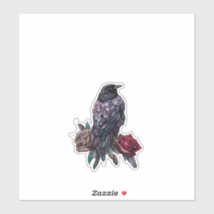Adesivo Raven e Rosas Lindas 