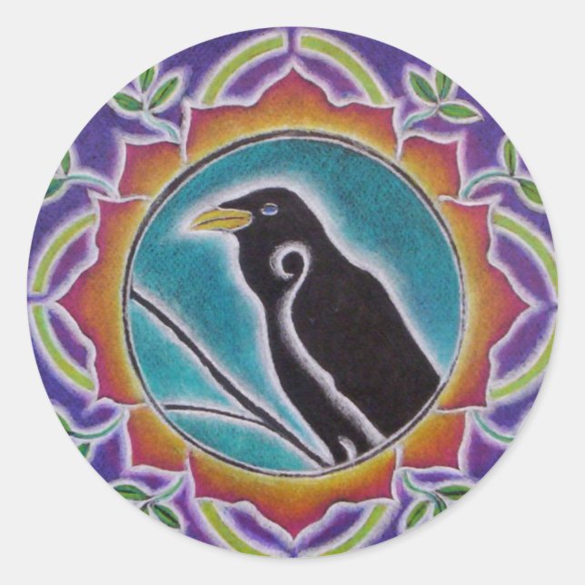 Adesivo Raven Mandala Sticker (Frente)