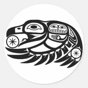 Adesivo Raven Native American Design