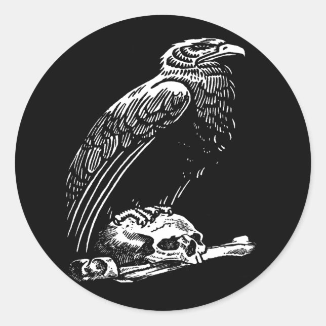 Adesivo Raven Skull Sticker (Frente)