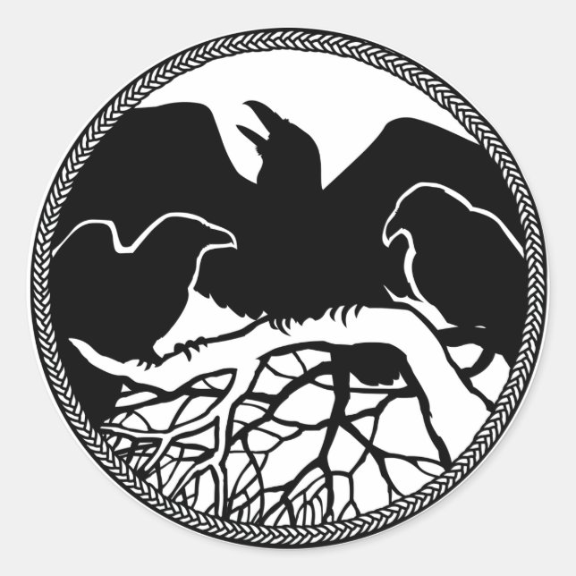 Adesivo Raven Stickers Raven Oferta Raven Crow Art Sticker (Frente)