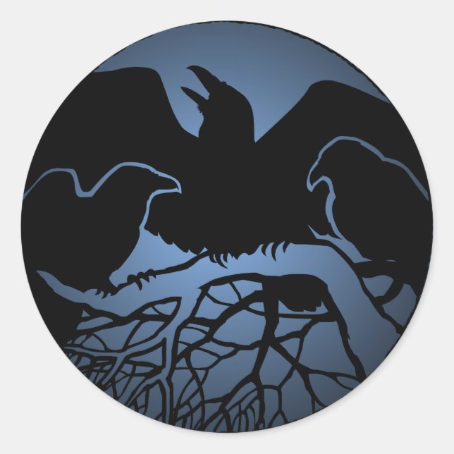 Adesivo Raven Stickers Raven Oferta Raven Crow Art Sticker (Frente)