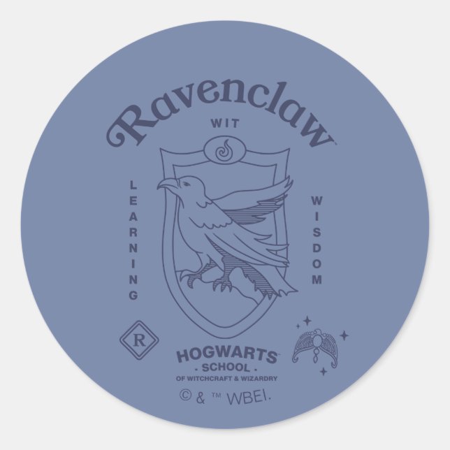 Adesivo RAVENCLAW™ Wit Learning Wisdom Crest (Frente)