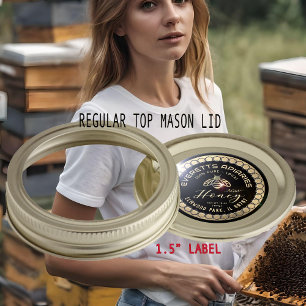 Adesivo Raw Honey Dourada Grunge Honeycomb Border with Bee