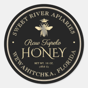 Adesivo Raw Tupelo Honey Black Dourado Queen Bee