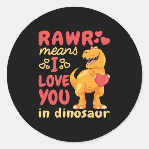 Adesivo Rawr Significa que Eu Te Amo no Dia dos Namorados