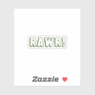 Adesivo Rawr! Vinheta de Garrafa de Água