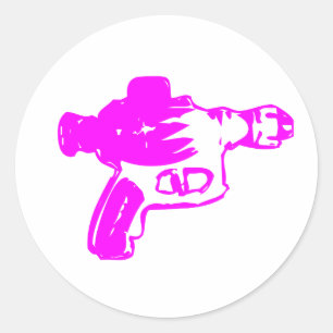 Adesivo Raygun cor-de-rosa