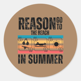 Adesivo Razão para ir à praia no Vinheta de Verão