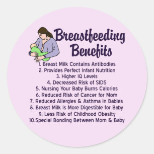 Adesivo Razões amamentando da parte superior 10 dos