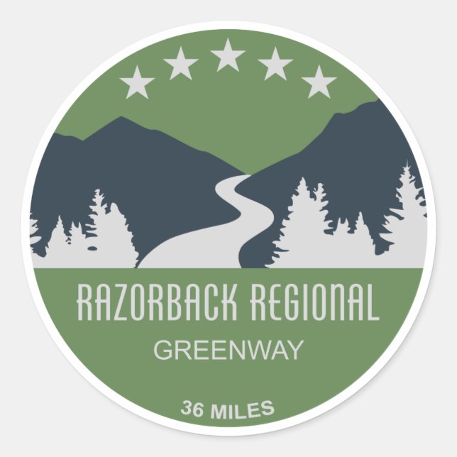 Adesivo Razorback Regional Greenway (Frente)