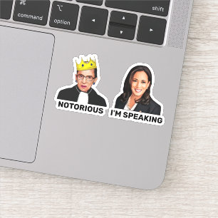 Adesivo RBG Notorious Kamala Harris, estou falando