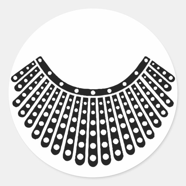 Adesivo RBG Ruth Bader Ginsburg - Colarinho dissidente (Frente)