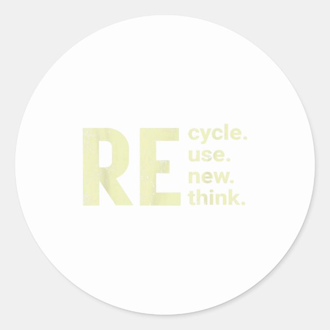 Adesivo Re Cycle Use New Think (Frente)