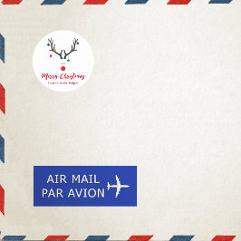 Adesivo Ré-de-ajuda Santas, engraçada moderna, em branco