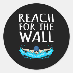 Adesivo Reach For Wall Divertido Nadador Nadador Treinador