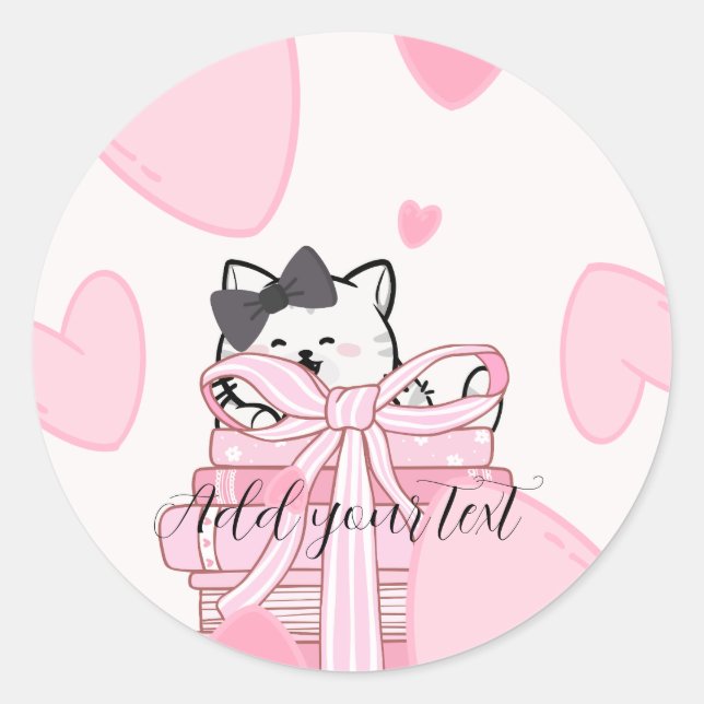 Adesivo Read • Love • Stick – Cat & Book Sticker (Frente)