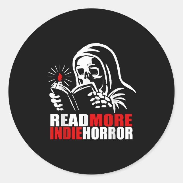 Adesivo Read More Indie Horror Apparel  (Frente)
