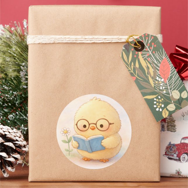 Adesivo Reading Alma Chick Cute Sticker (Feriado)