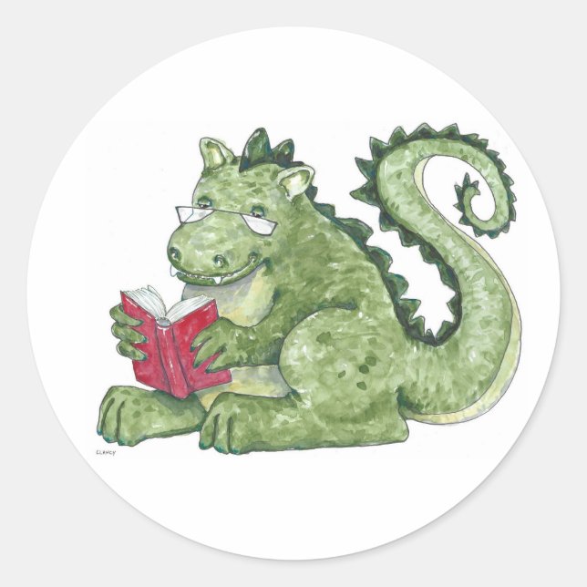 Adesivo Reading Dragon (Frente)