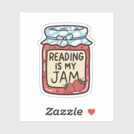 Adesivo Reading is my Jam Cute Bookish Bookclub Book Lover
