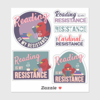 Adesivo "Reading is My Resistance" sticker collection